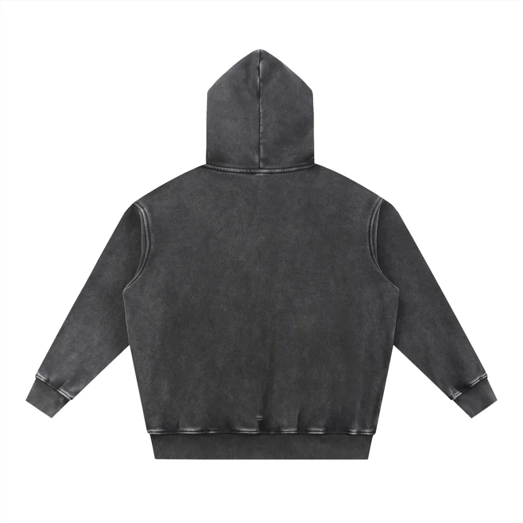 Snow Wash Fleece Oversize Hoodie