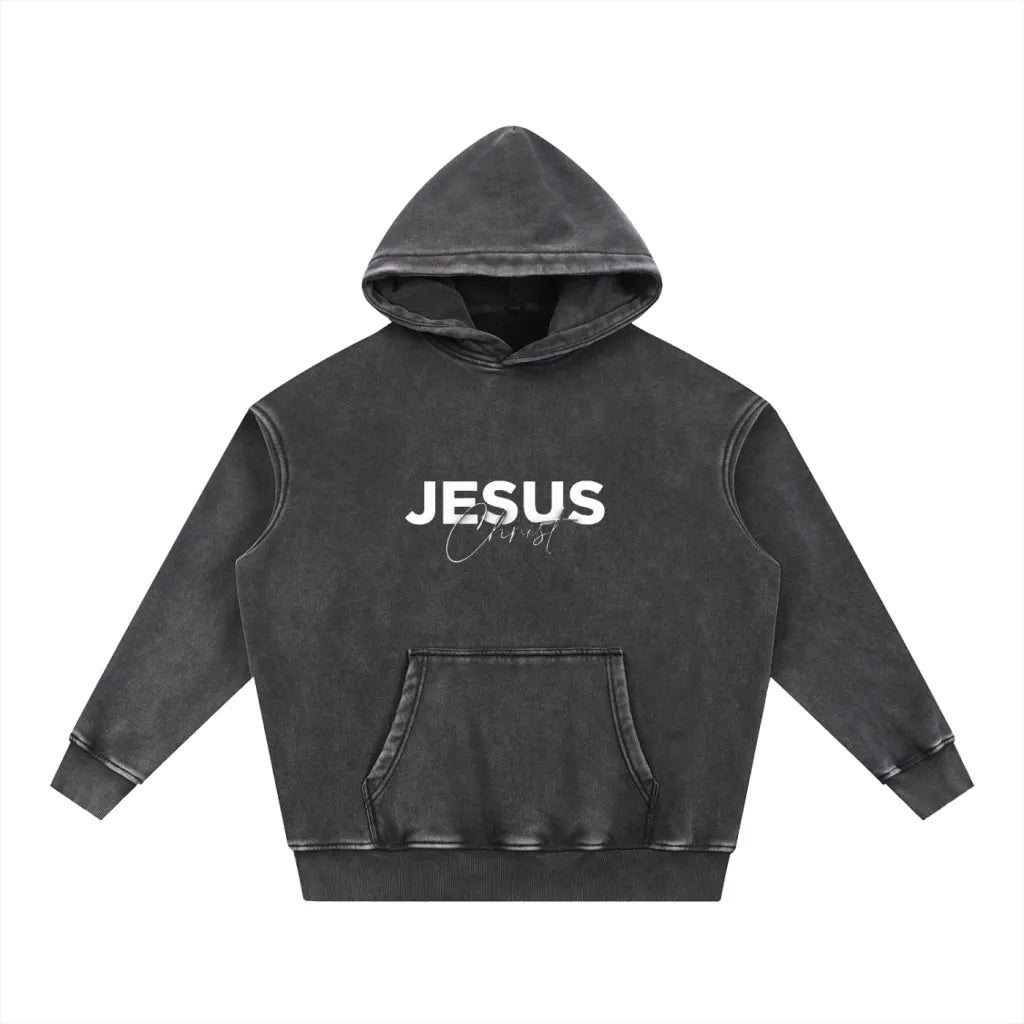 Snow Wash Fleece Oversize Hoodie