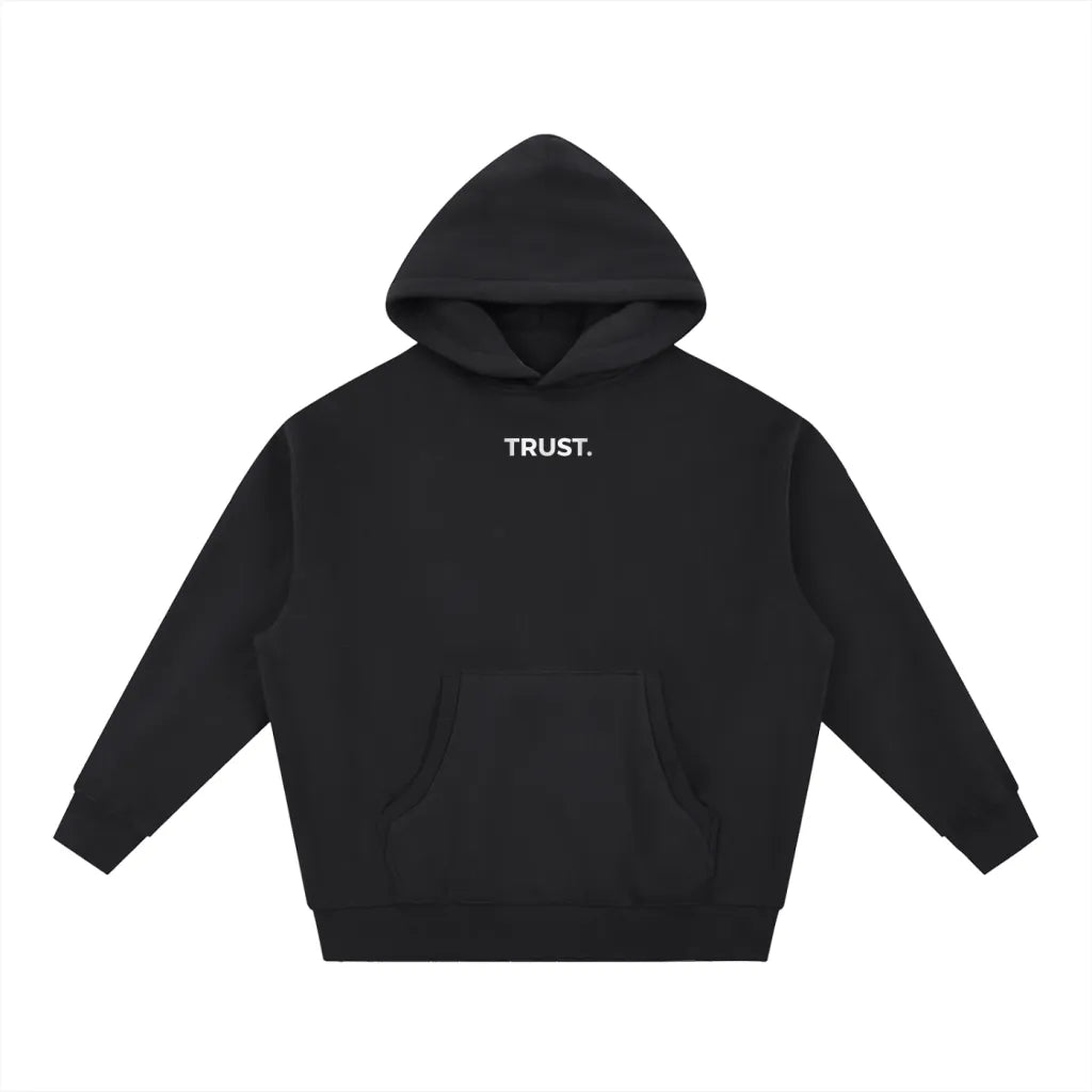 Essential Oversized Boxy Fit Fleece Hoodie " Trust "